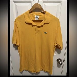 Lacoste Polo Shirt Mens Size 6 Large Gold Alligator Logo Cotton